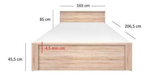 Pat matrimonial 160 cm Triciclo (stejar sonoma) 