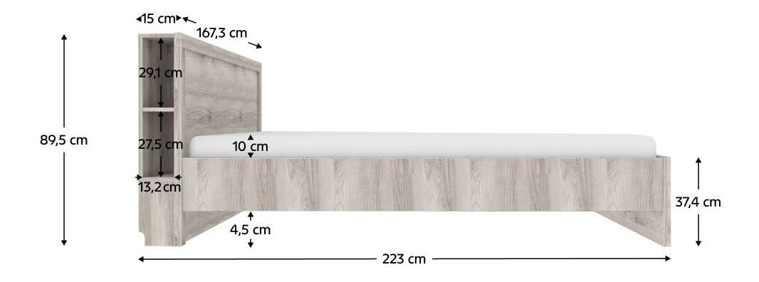 Bračni krevet 160x200 cm Jess new (Kesten nairobi)