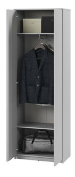 Mobilier hol Semplo II (Alb alpin + Negru) (cu oglindă)