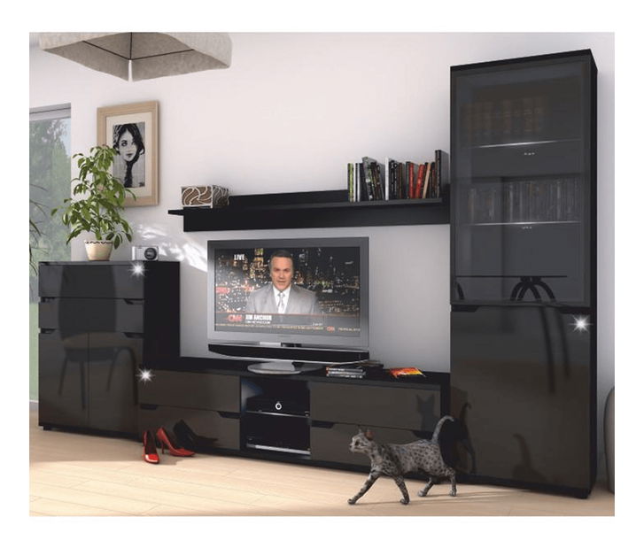 Komód Aberdovey AS K6 (fekete)