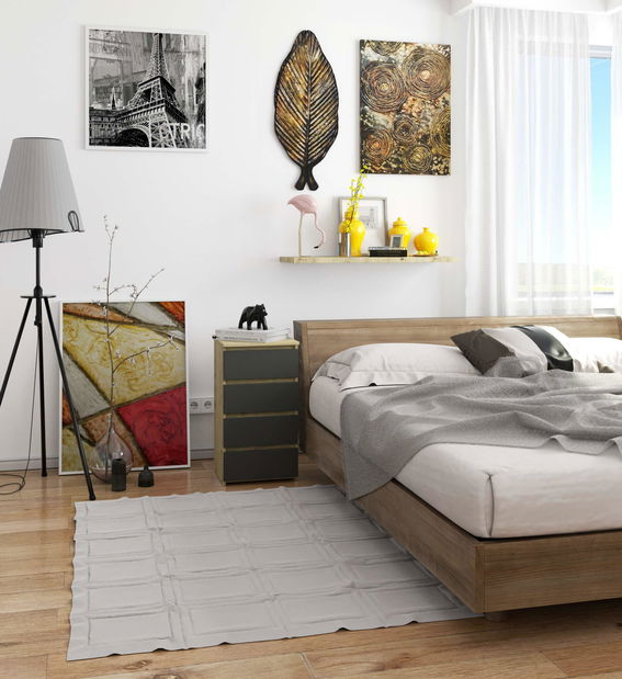 Komoda Cipriano II (dub artisan + sivá)