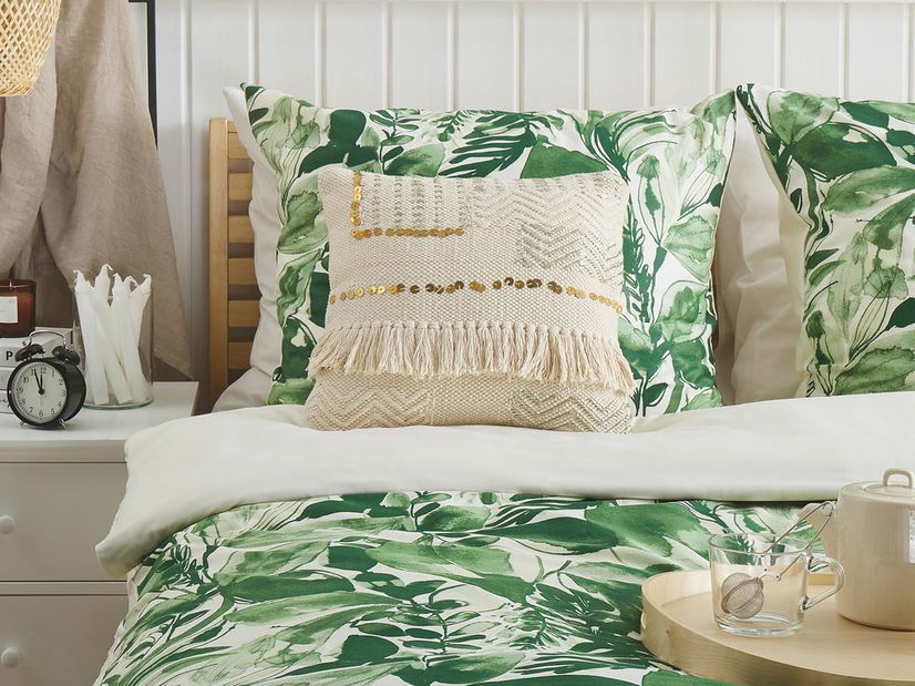 Sada 2 ozdobných vankúšov 45 x 45 cm Vaya (béžová)