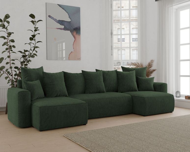 Kutna garnitura Denia U (tamnozelena)