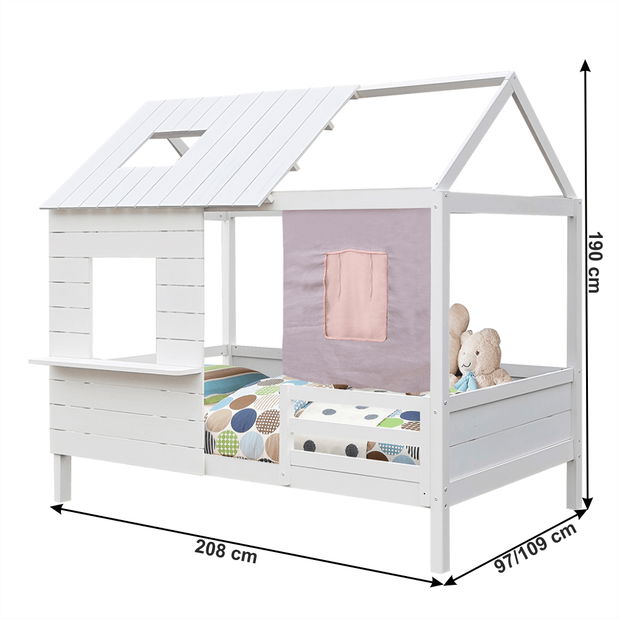 Pat pentru copii90 cm Bibi (alb) (cu somieră)