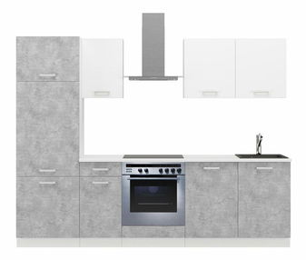 Kuchynská linka 260 cm Tonislav Siva Biela 260 (sivá + biela)
