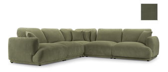 Rohová sedačka Chako (P) (zelená)