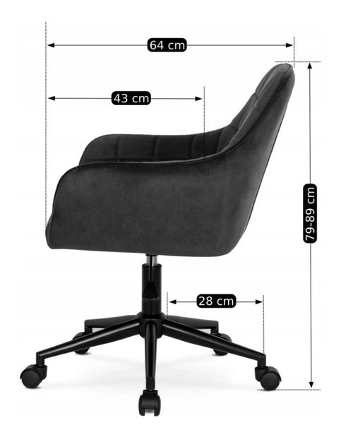 Kancelárske kreslo Levanto (čierna) 
