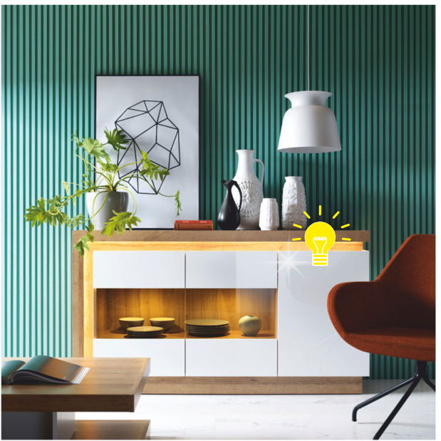 Kétpontos LED világítás a vitrinhez Leonan