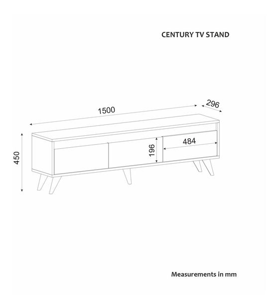 TV stolić/ormarić Central (travertin + antracit)