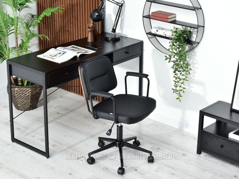 Scaun Henro (nuc închis + negru)