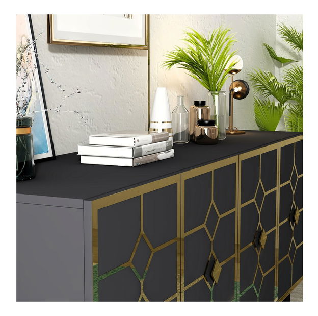 Skrinka Pivuti (antracit + zlatá) 