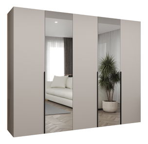 Šatníková skriňa 250 cm Alice 2 (kašmír + čierna)