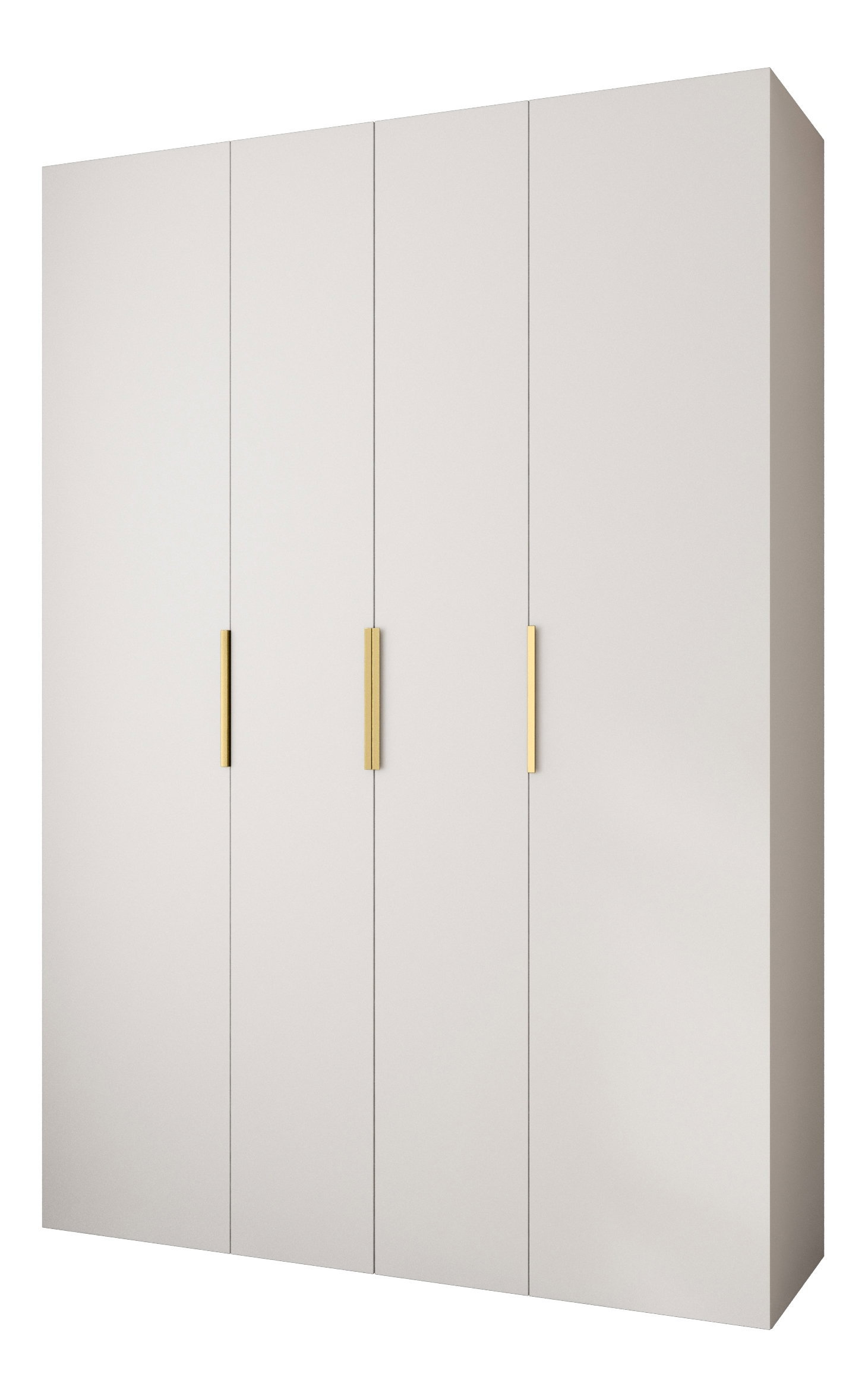 Šatníková skriňa 170 cm Carmela 50-4 (biela + zlatá)