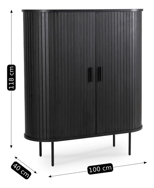 Skrinka Trisha 100 (čierna) 