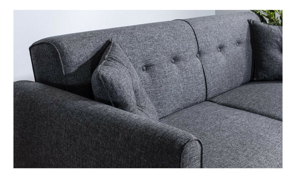 Háromszemélyes kanapé Amelia (sötétszürke)