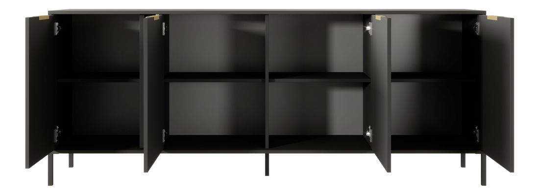 Szekrény Lyran 4D (antracit + arany)