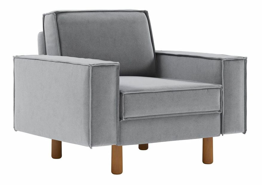 Kreslo Spary 1 (hmlistá sivá + orech)