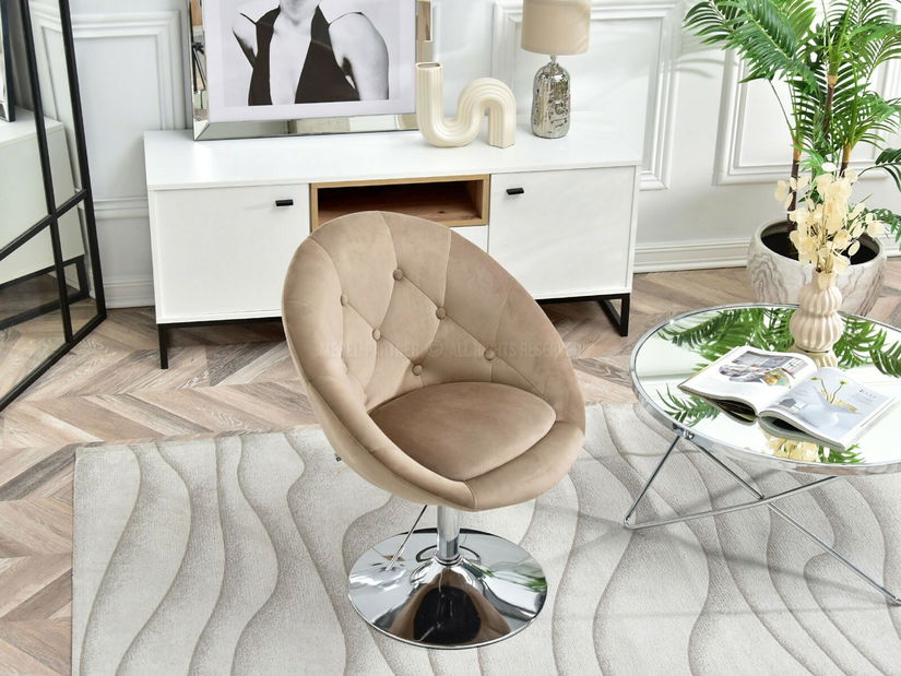 Kreslo Lush 4 (béžová + zlatá)