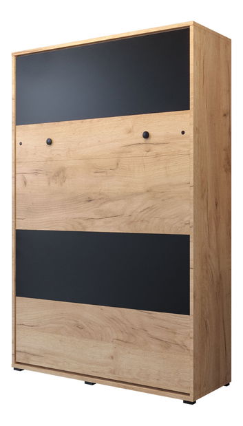 Krevet na sklapanje 140 Cassie (craft zlatni + crna mat) (vertikalni) (s rasvjetom)