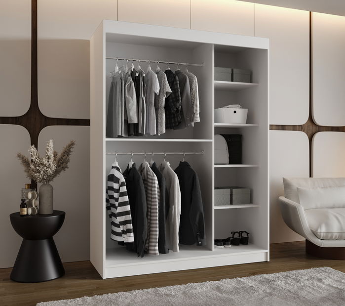 Dulap de haine 150 cm Lulu (alb)