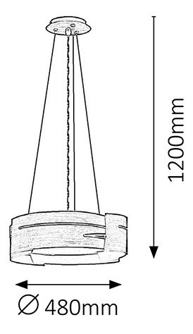 Függesztett lámpa Berbera 2215 (wenge)