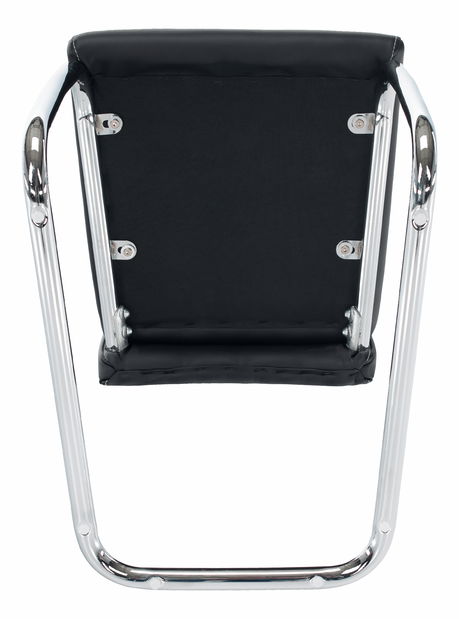 Blagovaonska stolica Abalia New (crna + krom) 