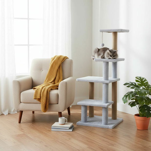 Škrabadlo pre mačky Alesa (sivá)