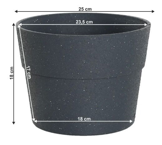 Kvetináč Ausso (grafit)