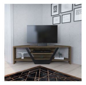 TV asztal/szekrény Sarra (tölgy + fekete) 