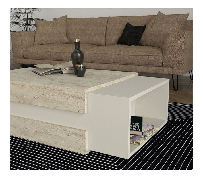 Măsuță de cafea Norika (Travertin + Nisipiu) 