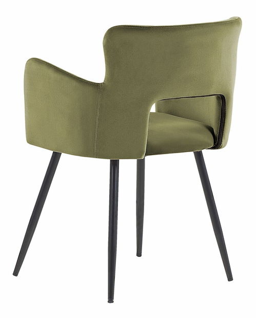 Set 2 ks jedálenských stoličiek Shelba (olivovo zelená) 