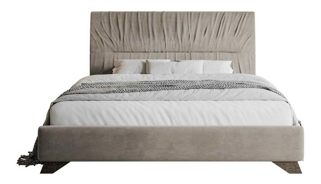 Bračni krevet 180 cm Lania 180 (s podnicom) (bež + smeđa)