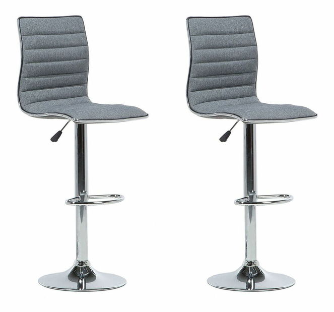 Set 2ks. barových stoličiek Locarno (svetlosivá)