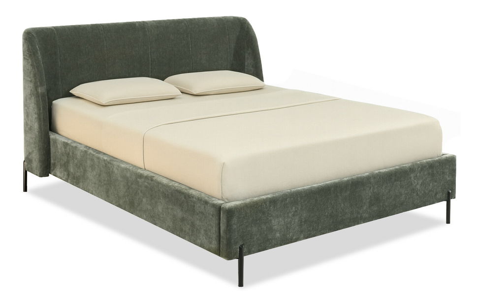 Pat matrimonial 160 cm Apelar (verde + negru)