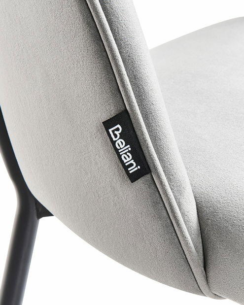 Set 2 buc. scaune pentru sufragerie CAVEL (poliester) (gri)