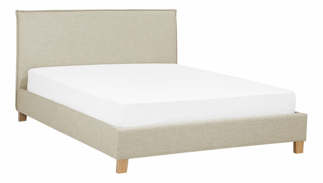 Bračni krevet 160 cm SANCHEZ (s podnicom) (bež)