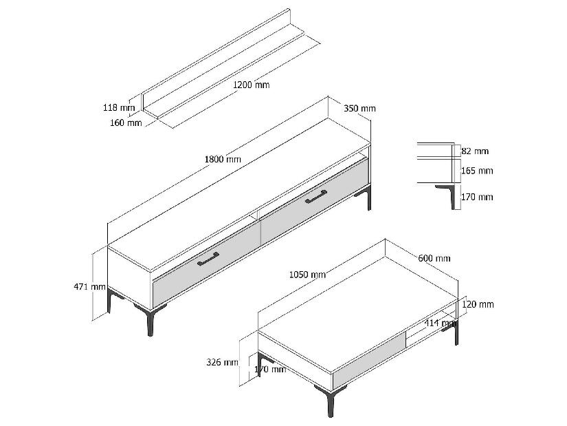 Mobilier living Irma (Nuc + Crem)