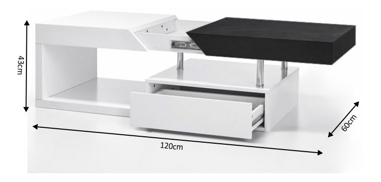 Dohányzóasztal Melinad (fekete) *bazár