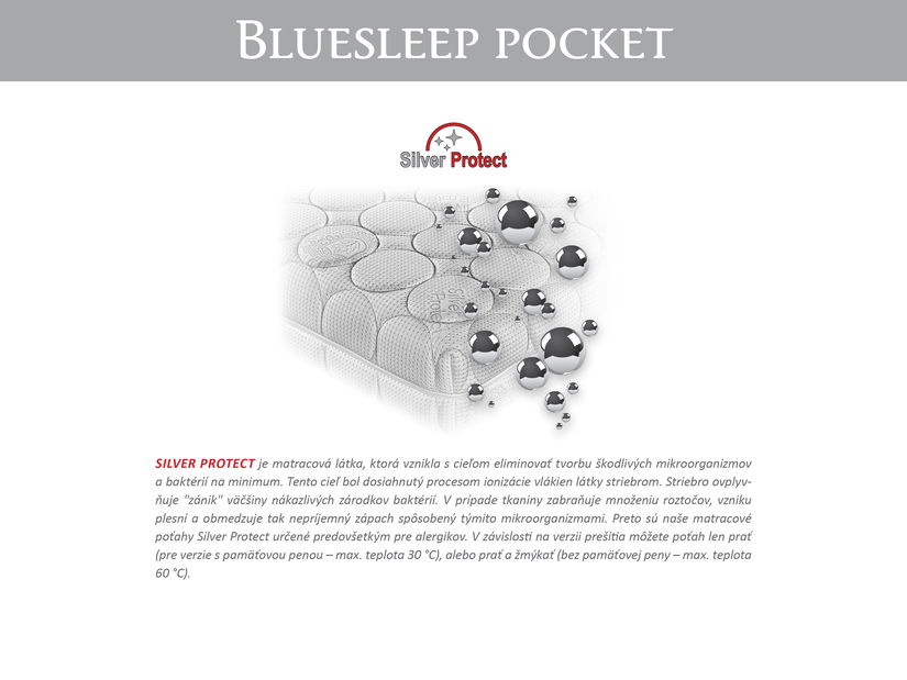 Taštičkový matrac Materasso Bluesleep Pocket 200x80 (T3)