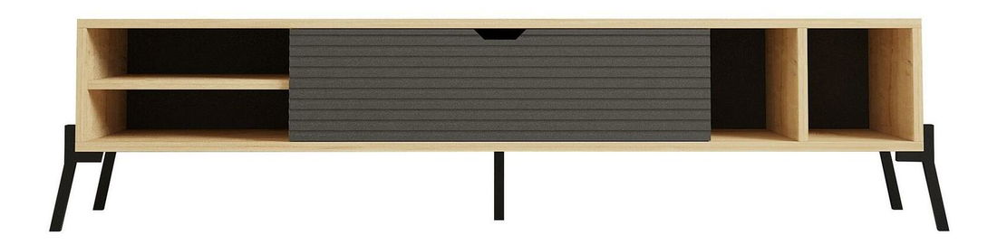 TV asztal/szekrény Nusave (zafír tölgy + antracit) 
