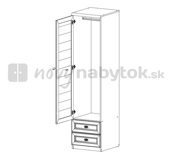 Šatníková skriňa BRW SEVILLA Szafa 50 