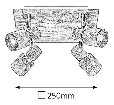 Bodové svietidlo Merkur 6008 (wenge)