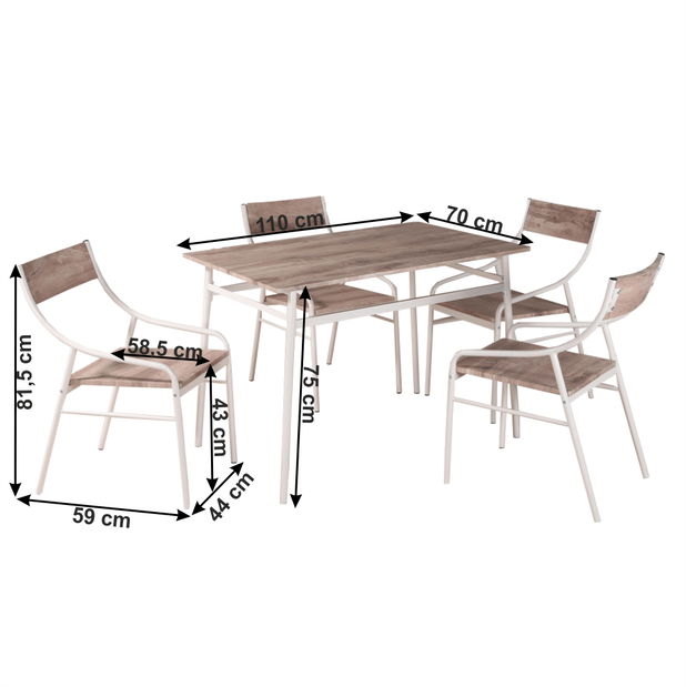 Étkező garnitúra Kimberly (pre 4 osoby)