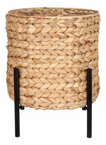 Ghiveci de flori Aidelia (natural + negru)