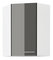 Felső sarok konyhaszekrény Lavera 60x60 GN-90 1F (45°) (korpus: fehér + front: fényes szürke)