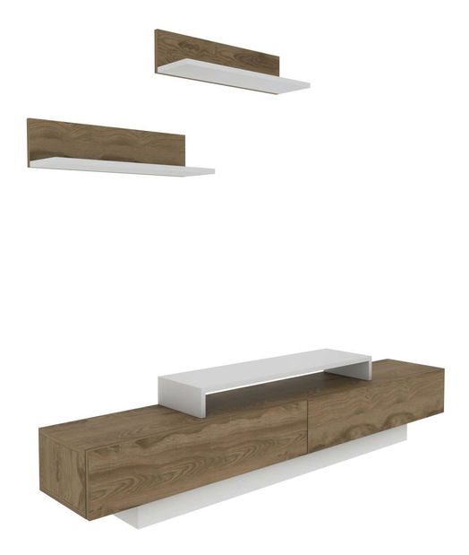 Obývacia stena Lusalona (biela + dub)