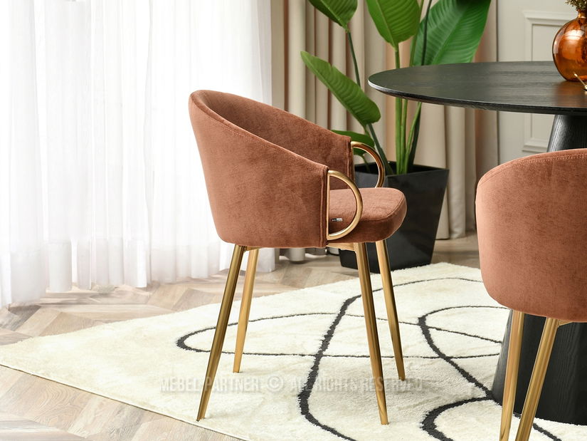 Stolička Carma K (medená + zlatá)