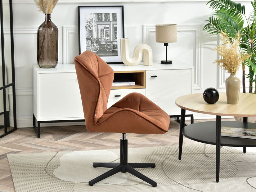 Fotoliu Velma S (cupru + negru)