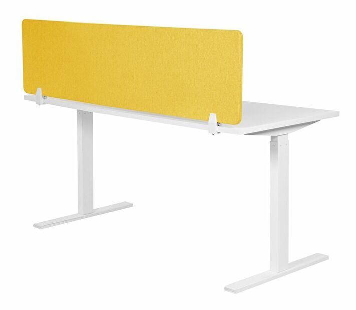 Panou separator birou 180 x 40 cm Walda (galben) 