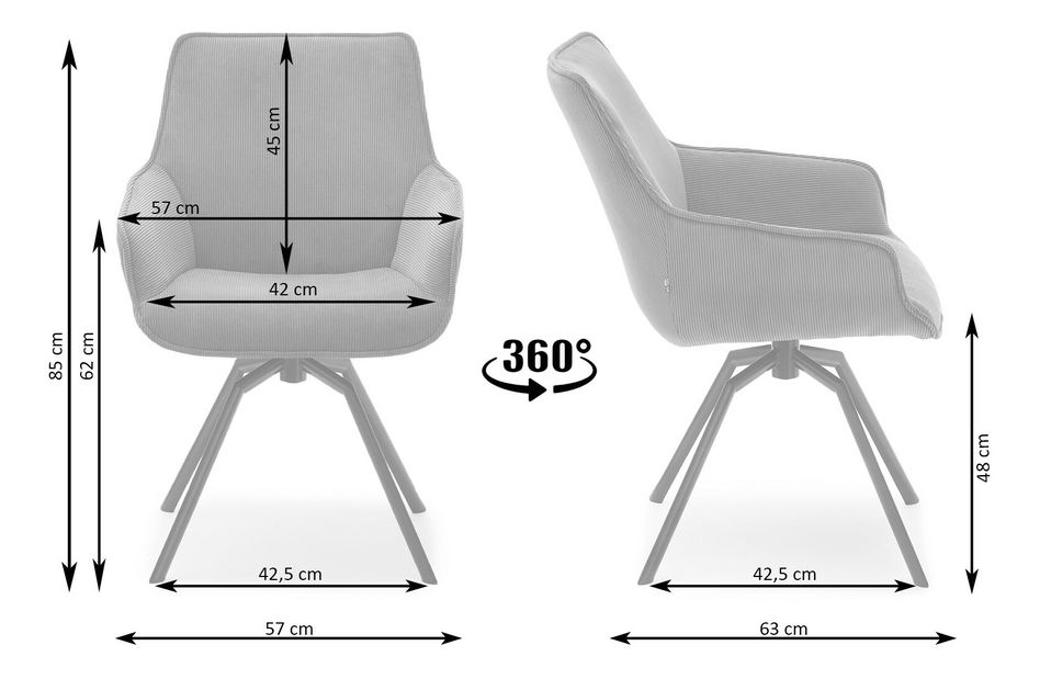 Scaun sufragerie Lowie (negru)